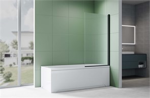 {{photo.Alt || photo.Description || 'Шторка на ванну стеклянная 80см, одноэлементная, поворотная, черная матовая, Aquatek AQ.BS.080.2BL, стекло рифленое, закаленное'}}