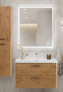 {{photo.Alt || photo.Description || 'Тумба с раковиной подвесная BelBagno DUE 80 Rovere Nature, ручки - Матовый атласный никель'}}