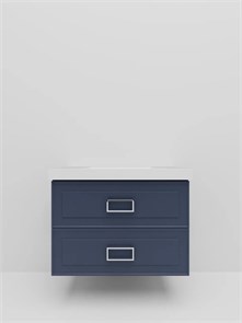 Тумба под раковину LA FENICE Cubo Blu Grigio TWIN, FNC-01-CUB-BG-80-2, синяя 80 FNC-01-CUB-BG-80-2