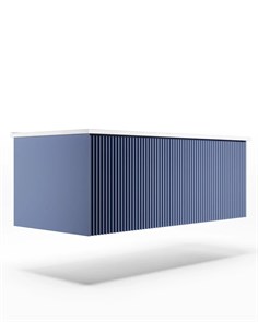 Тумба под раковину LA FENICE TERRA Blu Grigio, FNC-01-TER-BG-100, синяя 100 FNC-01-TER-BG-100