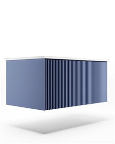 Тумба под раковину LA FENICE TERRA Blu Grigio, FNC-01-TER-BG-80, синяя 80 FNC-01-TER-BG-80