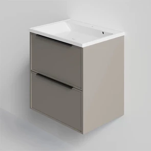 Тумба под раковину LA FENICE SIMPLA Cappuccino TWIN, FNC-01-SIM-C-80-2, бежевая 80 FNC-01-SIM-C-80-2