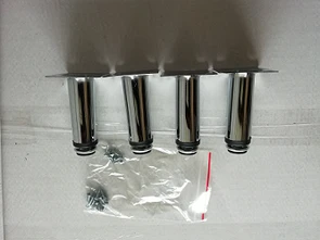 Ножки к тумбе Loranto Стиль 40, круглые, хром, 4шт. (CS00036183) CS00036183