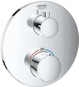 {{photo.Alt || photo.Description || '24076000 Grohtherm Термостатический смеситель для душа с переключателем на 2 положения, внешняя часть, круглая розетка, хром'}}