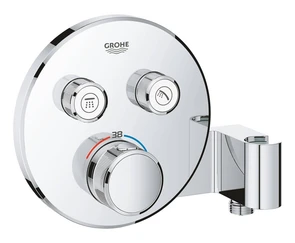{{photo.Alt || photo.Description || 'Grohtherm SmartControl Внешняя часть термостатического смесителя на 2 выхода со встроенным держателем ручного душа, хром'}}