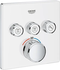 {{photo.Alt || photo.Description || '29157LS0 Grohtherm SmartControl Внешняя часть термостатического смесителя на 3 выхода, белая луна'}}