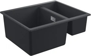 {{photo.Alt || photo.Description || 'K500 Мойка с 2 чашами, 555 x 460 мм, черный гранит (5 шт.- пал.)'}}