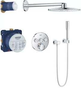 {{photo.Alt || photo.Description || '34705000 Grohtherm SmartControl Perfect Душевая система с душевым гарнитуром и верхним душем Rainshower SmartActive 310, хром'}}