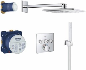 {{photo.Alt || photo.Description || 'Grohtherm SmartControl Perfect Душевая система с душевым гарнитуром и верхним душем Rainshower SmartActive Cube 310, хром'}}