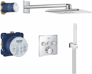 {{photo.Alt || photo.Description || 'Grohtherm SmartControl Perfect Душевая система с душевым гарнитуром и верхним душем Rainshower SmartActive Cube 310, хром'}}