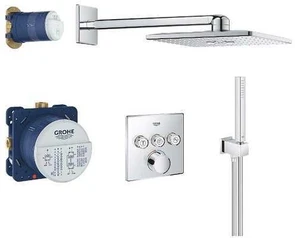 {{photo.Alt || photo.Description || 'SmartControl Душевая система с душевым гарнитуром и верхним душем Rainshower SmartActive Cube 310, хром'}}
