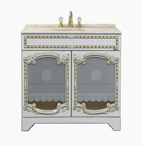 {{photo.Alt || photo.Description || 'Элис - 90 Тумба прямая белая патина стекло Санита Квадро 90'}}