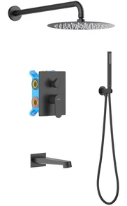 {{photo.Alt || photo.Description || 'ОБЕРОН Set 4 в 1 душевой комплект 3 режима, матовый черный'}}