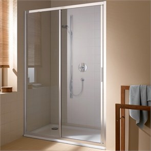 {{photo.Alt || photo.Description || 'CADA XS CK G2R 14020 VPK 2-створ. раздвижная дверь 1370-1410/2000 с фикс.панелью справа, профиль серебро/глянец+стекло ESG прозрачное с покр. CADAclea'}}