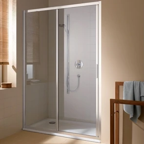 {{photo.Alt || photo.Description || 'CADA XS CK G2R 14020 VPK 2-створ. раздвижная дверь 1370-1410/2000 с фикс.панелью справа, профиль серебро/глянец+стекло ESG прозрачное с покр. CADAclea'}}