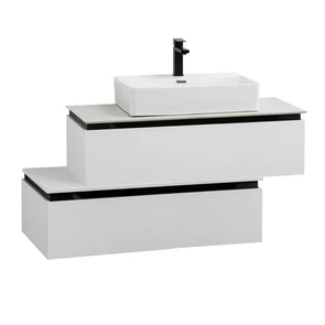 {{photo.Alt || photo.Description || 'Тумба со столешницей подвесная и нижней тумбой CEZARES SLIDER 100 Bianco Opaco, столешница SLD-100/48-BO'}}