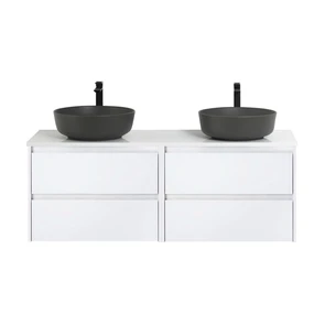 {{photo.Alt || photo.Description || 'Тумба со столешницей EK-140-2-BL подвесная BelBagno KRAFT 140 Bianco Opaco'}}