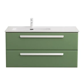 {{photo.Alt || photo.Description || 'Тумба с раковиной подвесная с двумя ящиками, левосторонняя CEZARES ЭКО (ECO) 100 Фисташковый Софт, раковина белая CZR-8095-100-L'}}