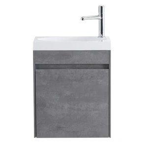 {{photo.Alt || photo.Description || 'Тумба с раковиной подвесная с дверкой BelBagno PIETRA MINI 46-R Stucco Cemento, раковина белая'}}