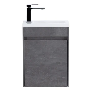 {{photo.Alt || photo.Description || 'Тумба с раковиной подвесная с дверкой BelBagno PIETRA MINI 40-R Bianco Lucido, раковина белая'}}
