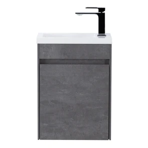 {{photo.Alt || photo.Description || 'Тумба с раковиной подвесная с дверкой BelBagno PIETRA MINI 40-L Stucco Cemento, раковина белая'}}