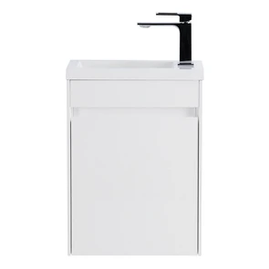 {{photo.Alt || photo.Description || 'Тумба с раковиной подвесная с дверкой BelBagno PIETRA MINI 40-L Bianco Lucido, раковина белая'}}