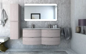 {{photo.Alt || photo.Description || 'Тумба с раковиной подвесная на две чаши CEZARES VAGUE 138 Rovere Sbiancato'}}