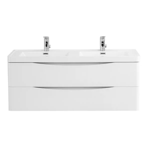 {{photo.Alt || photo.Description || 'Тумба с раковиной подвесная на две чаши BelBagno ANCONA-N 120 Bianco Lucido, раковина белая'}}