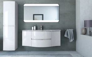 {{photo.Alt || photo.Description || 'Тумба с раковиной подвесная CEZARES VAGUE 138 Bianco Lucido'}}