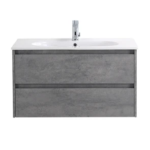 {{photo.Alt || photo.Description || 'Тумба с раковиной подвесная BelBagno KRAFT 90 Cemento Grigio, раковина белая'}}