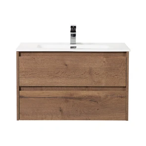 {{photo.Alt || photo.Description || 'Тумба с раковиной подвесная BelBagno KRAFT 100 Rovere Tabacco, раковина белая'}}