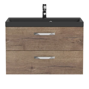 {{photo.Alt || photo.Description || 'Тумба с раковиной подвесная BelBagno AURORA 80 Rovere Tabacco, раковина чёрная'}}