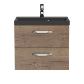 {{photo.Alt || photo.Description || 'Тумба с раковиной подвесная BelBagno AURORA 70 Rovere Tabacco, раковина чёрная'}}