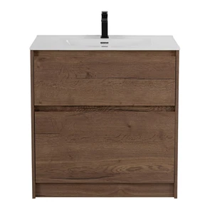 {{photo.Alt || photo.Description || 'Тумба с керамической раковиной напольная BelBagno KRAFT 80 Rovere Tabacco, раковина BB800ETL белая'}}