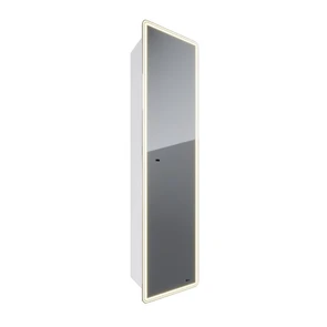 {{photo.Alt || photo.Description || 'Пенал зеркальный Lemark ELEMENT 40х160 см, 1 дверный, правый, с подсветкой, цвет корпуса: Белый'}}
