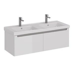 {{photo.Alt || photo.Description || 'Тумба Lemark BUNO MINI 125 см под 2 раковины, подвесная, 2 ящика, цвет планки: Серый, цвет корпуса,'}}