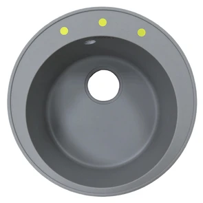 {{photo.Alt || photo.Description || 'AZARIO кухонная мойка кварцевая Sivas (480х480х197) Серая (сифон)'}}