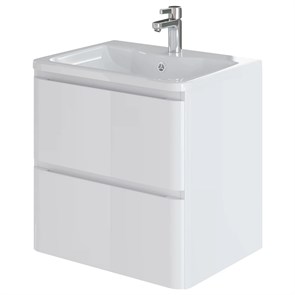 {{photo.Alt || photo.Description || 'Комплект тумба Итана Roberto 60 (597х454х606) подвесная, с раковиной Adel 60/Adelina 60, белый глянец (CS00090043)'}}