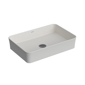 Раковина Ego SL накладная, 55x38 см, без отверстия под смеситель, белый матовый BERGES 181209
