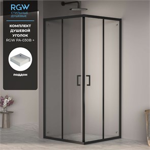 {{photo.Alt || photo.Description || 'Комплект: Угол RGW PA-030B + поддон RGW STYLE'}}