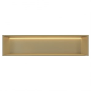 {{photo.Alt || photo.Description || 'Скрытая настенная ниша из нержавеющей стали ABBER Nischen AN3006G с LED подсветкой, золото матовое'}}