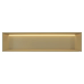 {{photo.Alt || photo.Description || 'Скрытая настенная ниша из нержавеющей стали ABBER Nischen AN3006G с LED подсветкой, золото матовое'}}