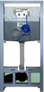 879235pKA00 Комплект: Инсталляция  120 ECO Sanitarblock pneumatic+Панель слива KARISMA, хр. гл. OLI 879235pKA00