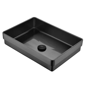 {{photo.Alt || photo.Description || 'Раковина встраиваемая сверху ABBER Wasser Kreis AF2401GM оружейная сталь'}}