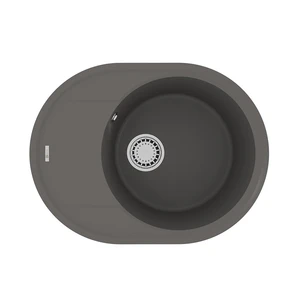 {{photo.Alt || photo.Description || 'Кухонная мойка Lemark LACHA 620 врезная овальная с крылом из кварцгранита, Серый шёлк'}}