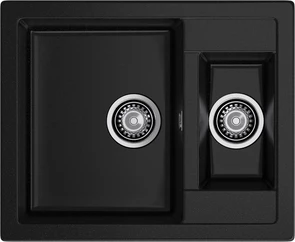 {{photo.Alt || photo.Description || 'GRANFEST Мойка композит QUADRO GF-Q--610K 1.5-чаши. 610*500мм черный арт.GF-'}}