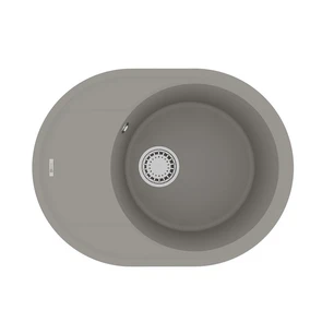 {{photo.Alt || photo.Description || 'Кухонная мойка Lemark LACHA 620 врезная овальная с крылом из кварцгранита, Грей'}}