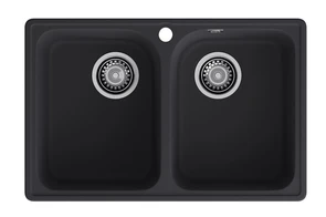 {{photo.Alt || photo.Description || 'GranFest QUARZ (ECO-15) Мойка 2 чаши 740*480 (черный)'}}