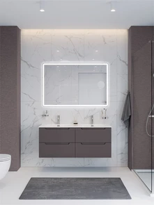 {{photo.Alt || photo.Description || 'Тумба с раковиной подвесная с четырьмя ящиками BelBagno ЭТНА (ETNA) 120 Темно-Серый Матовый, раковина BB1200-2-ETL'}}