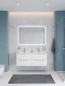 {{photo.Alt || photo.Description || 'Тумба с раковиной подвесная с четырьмя ящиками BelBagno ЭТНА (ETNA) 120 Белый Матовый, раковина BB1200-2-ETL'}}